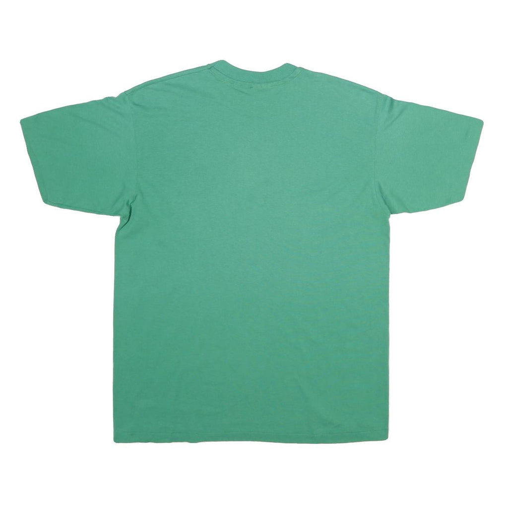 HANES Mens Green Vessels 1990 Graphic T-Shirt L Short Sleeve Crew Neck Vintage