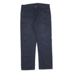DICKIES Mens Cotton Blend Navy Relaxed Straight Trousers W40 L34 Workwear