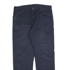 DICKIES Mens Cotton Blend Navy Relaxed Straight Trousers W40 L34 Workwear