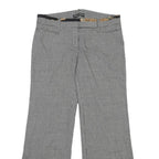 DOLCE & GABBANA Womens Wool Blend Black & White Checked Relaxed Wide-Leg