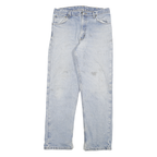 CARHARTT Mens Jeans Blue Regular Straight Denim Light W31 L32 Workwear Zip