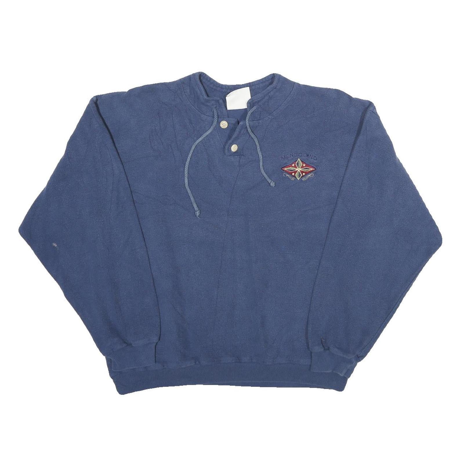 OUTFIT Mens Blue Pullover Sweatshirt L Mendoono Embroidered Logo