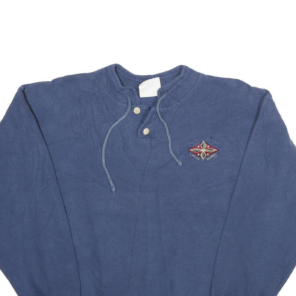 OUTFIT Mens Blue Pullover Sweatshirt L Mendoono Embroidered Logo