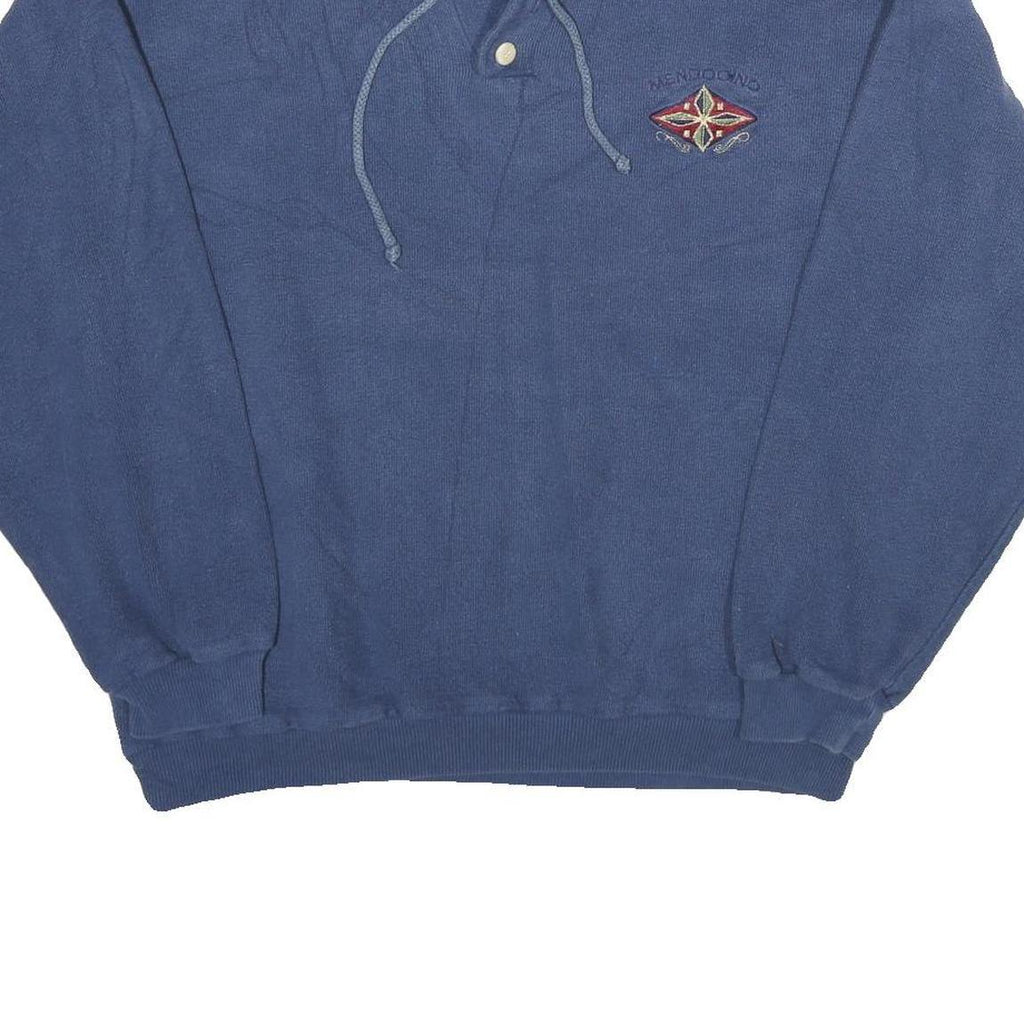 OUTFIT Mens Blue Pullover Sweatshirt L Mendoono Embroidered Logo