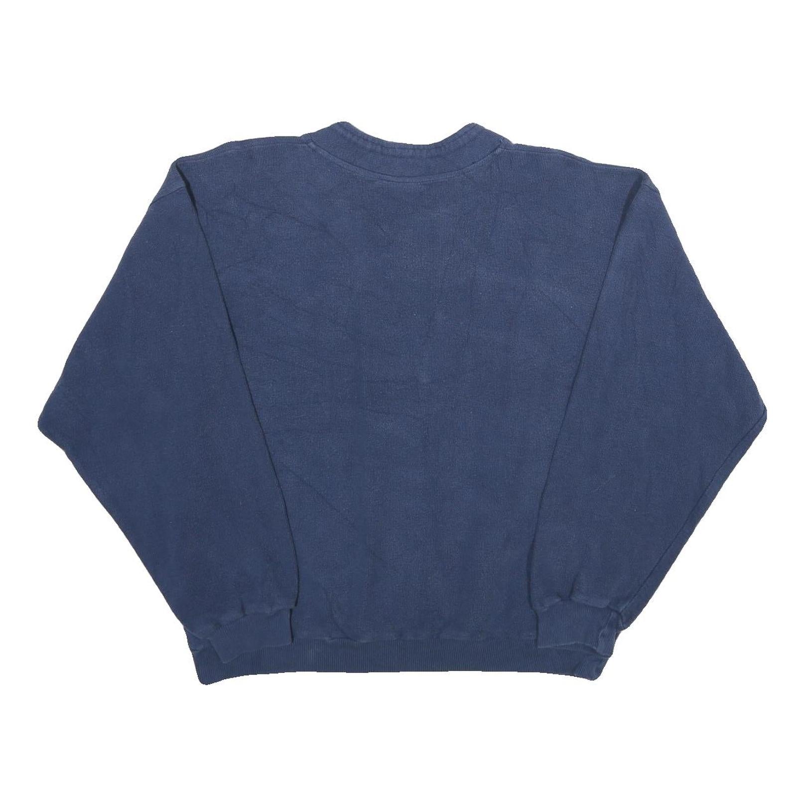 OUTFIT Mens Blue Pullover Sweatshirt L Mendoono Embroidered Logo