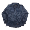 DICKIES Mens Navy Blue Zip Jacket Polyester L Lightweight Casual Practical