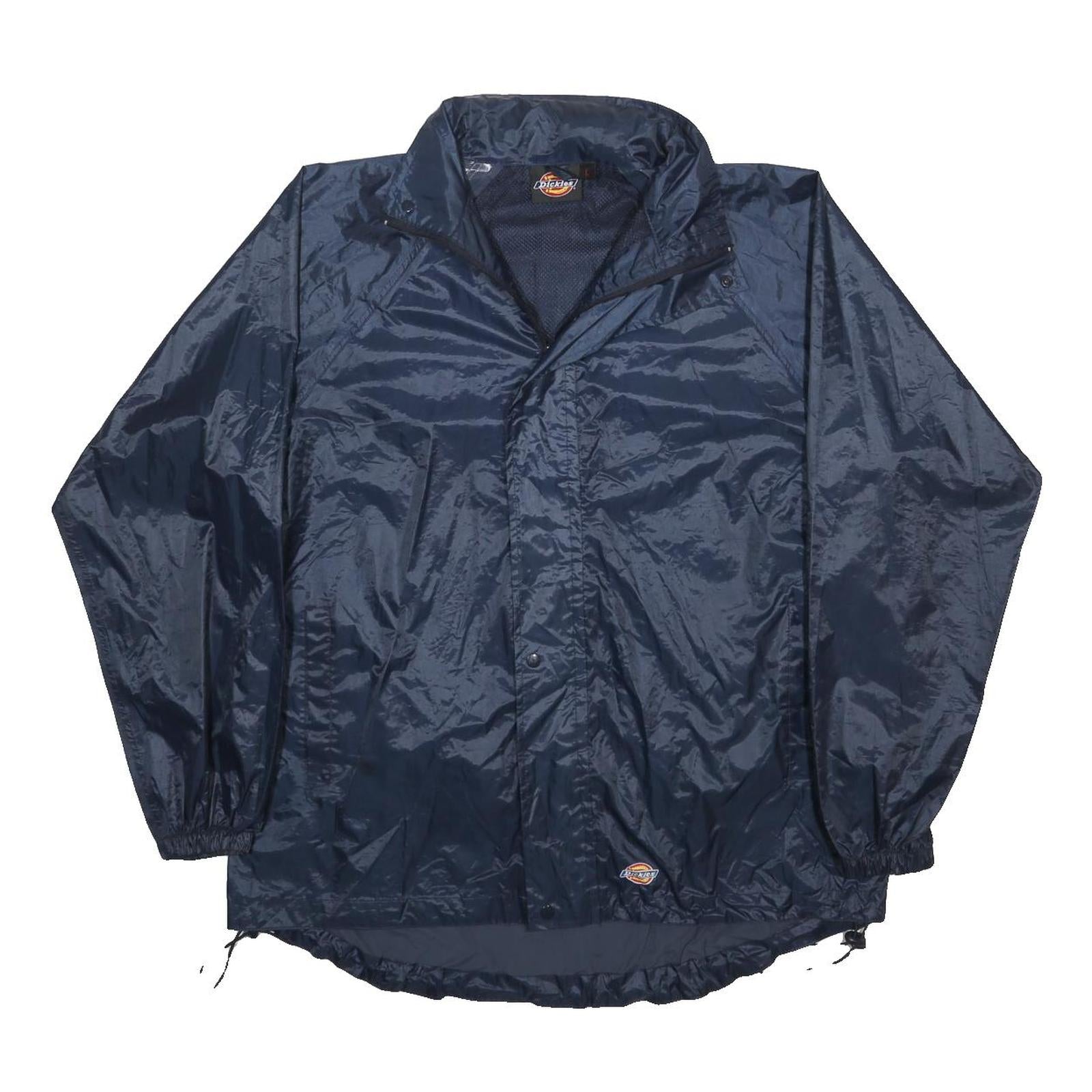 DICKIES Mens Navy Blue Zip Jacket Polyester L Lightweight Casual Practical