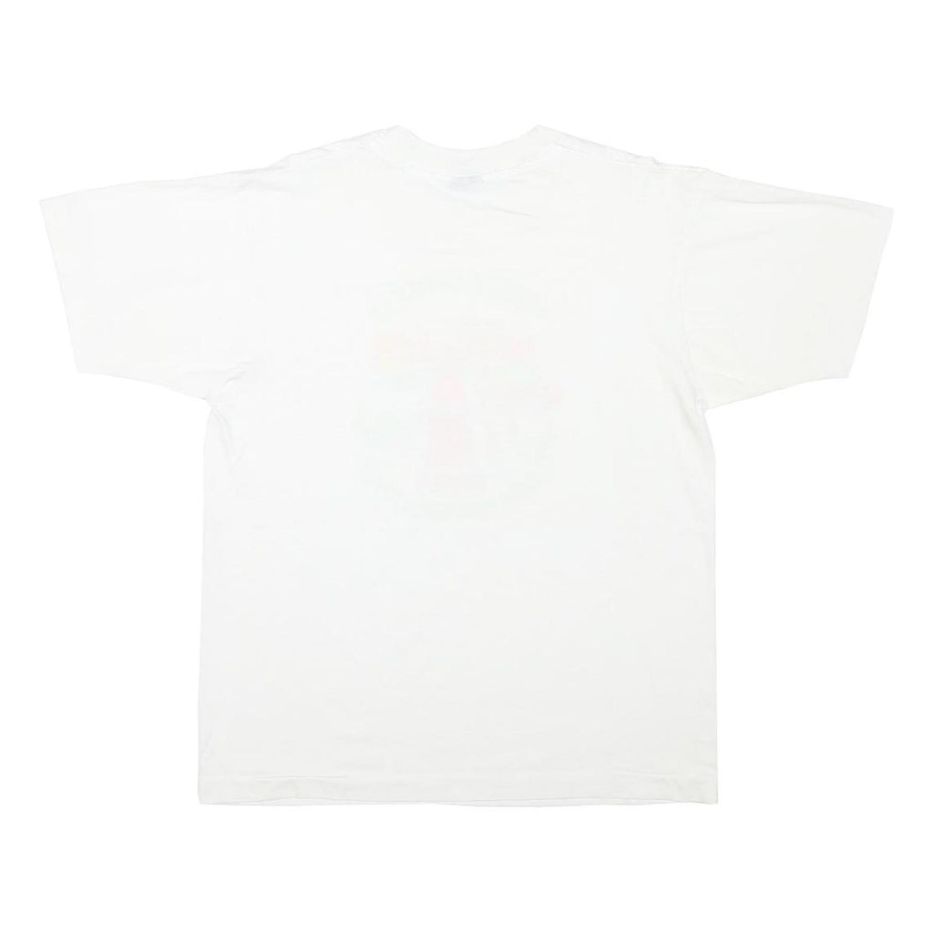 THE BEST Mens White World Lst Margarita Graphic T-Shirt L Short Sleeve Crew Neck