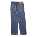 DICKIES Mens Blue Regular Fit Cargo Denim Rinse Wash Jeans W28 L30 Utility Zip