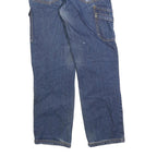 DICKIES Mens Blue Regular Fit Cargo Denim Rinse Wash Jeans W28 L30 Utility Zip