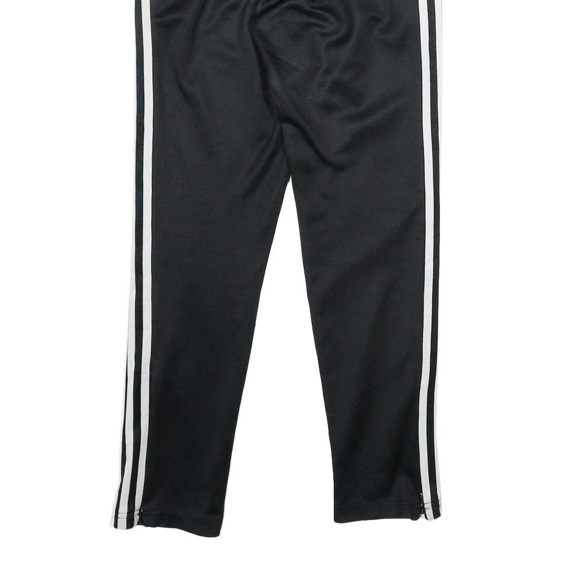 ADIDAS Mens Joggers Black & White Slim Tapered XS W28 L28 Cotton Blend