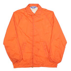RAINBOW SPORTSWEAR Mens Orange Jacket S Polyester Button Plain Lightweight