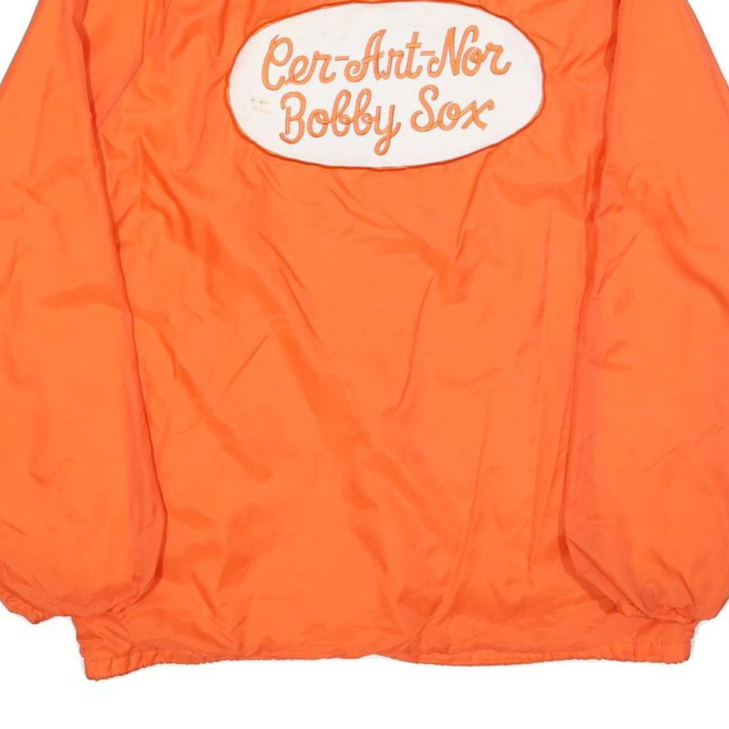 RAINBOW SPORTSWEAR Mens Orange Jacket S Polyester Button Plain Lightweight