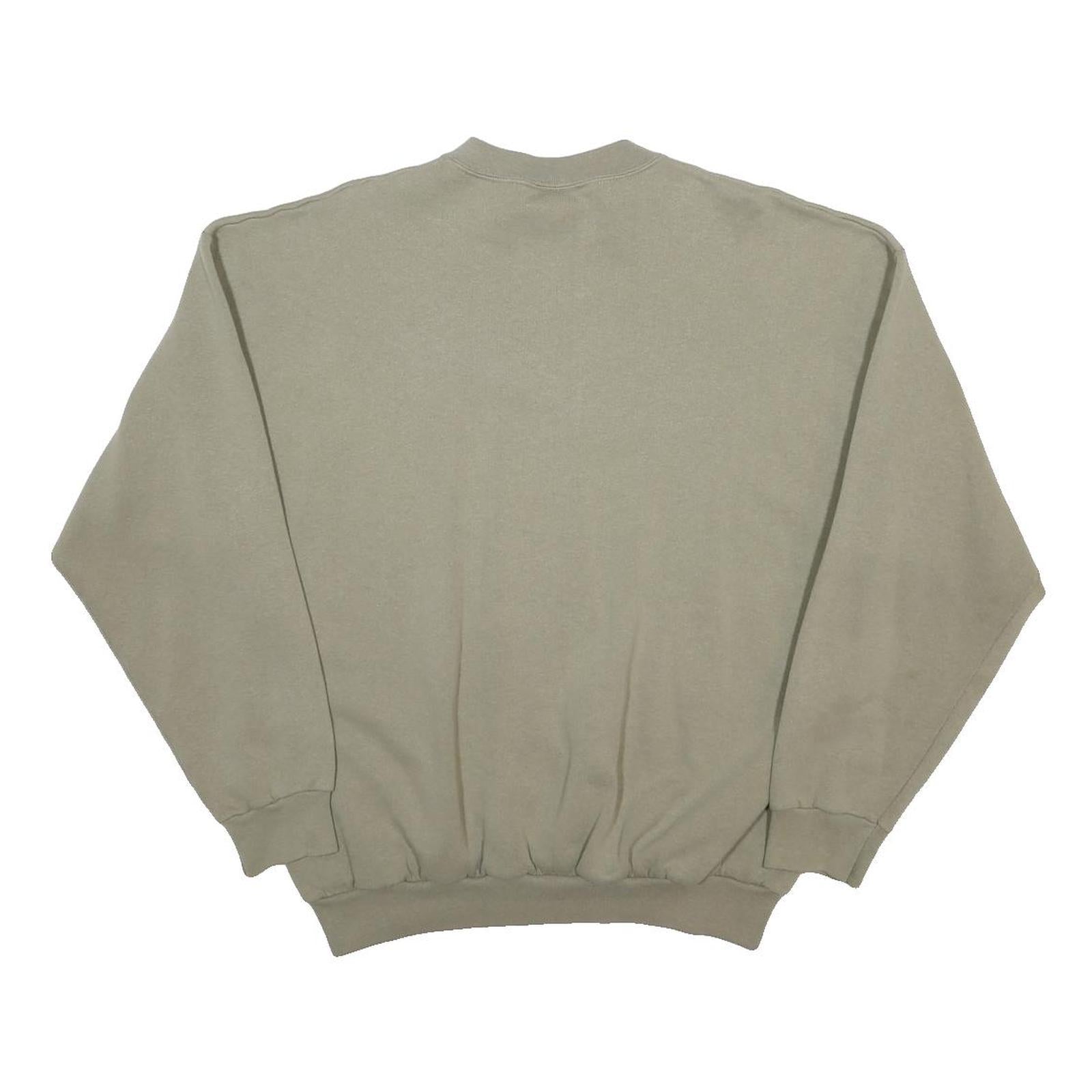 TULTEX Mens Beige Florida Crew Neck XL Cotton Blend Sweatshirt Casual Wear