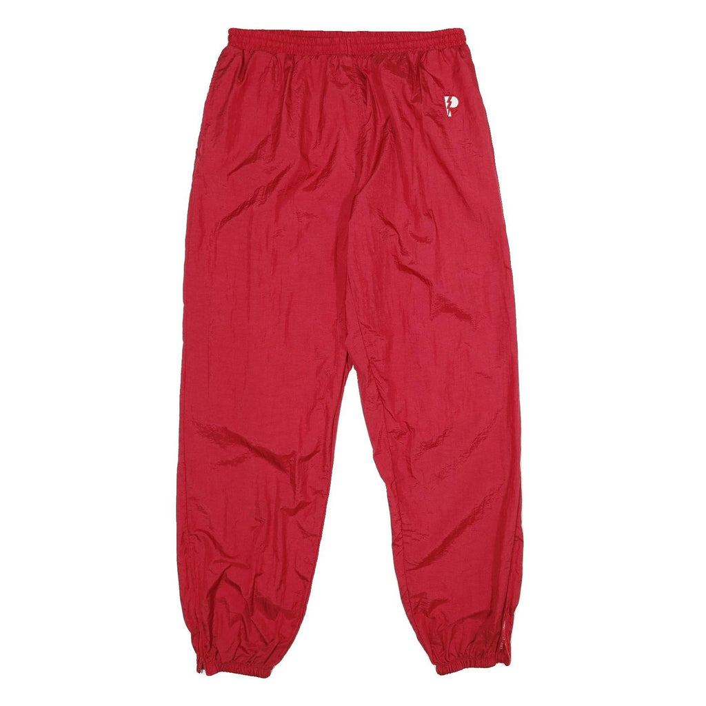 PRO PLAYER Mens Joggers Red XL W32 L32 Nylon Regular Tapered Drawstring