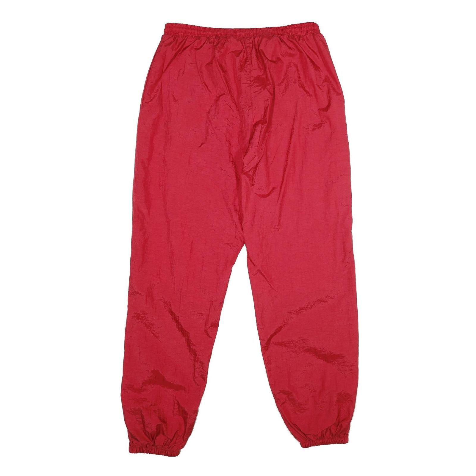 PRO PLAYER Mens Joggers Red XL W32 L32 Nylon Regular Tapered Drawstring