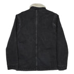CARHARTT WIP Fairmount Coat Mens Black Sherpa Collar Jacket S Cotton Blend