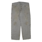 DICKIES Mens Grey Regular Straight Denim Cotton Blend Light W40 L30 Workwear