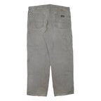 DICKIES Mens Grey Regular Straight Denim Cotton Blend Light W40 L30 Workwear