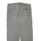 DICKIES Mens Grey Regular Straight Denim Cotton Blend Light W40 L30 Workwear