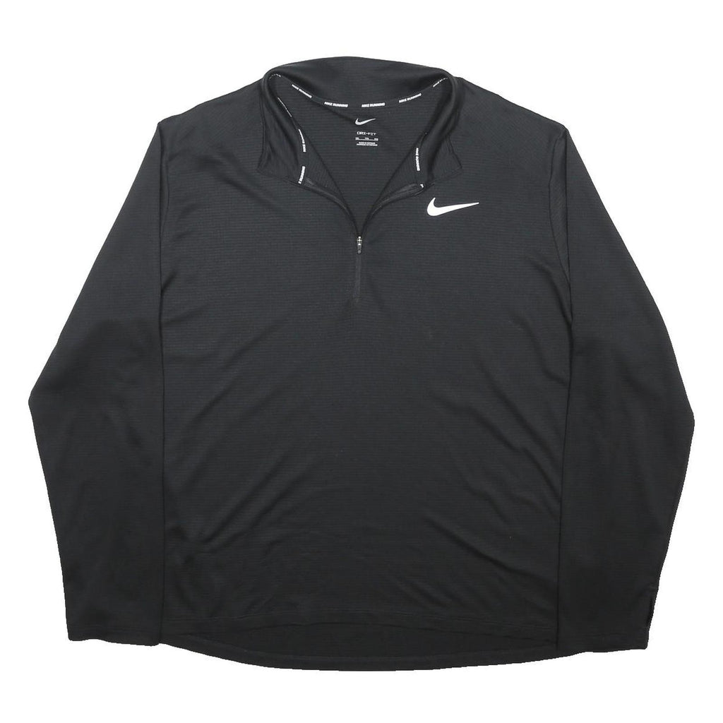 NIKE RUNNING Mens Black 1/4 Zip 2XL Sweatshirt Athletic Sportswear