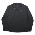 NIKE RUNNING Mens Black 1/4 Zip 2XL Sweatshirt Athletic Sportswear