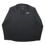 NIKE RUNNING Mens Black 1/4 Zip 2XL Sweatshirt Athletic Sportswear