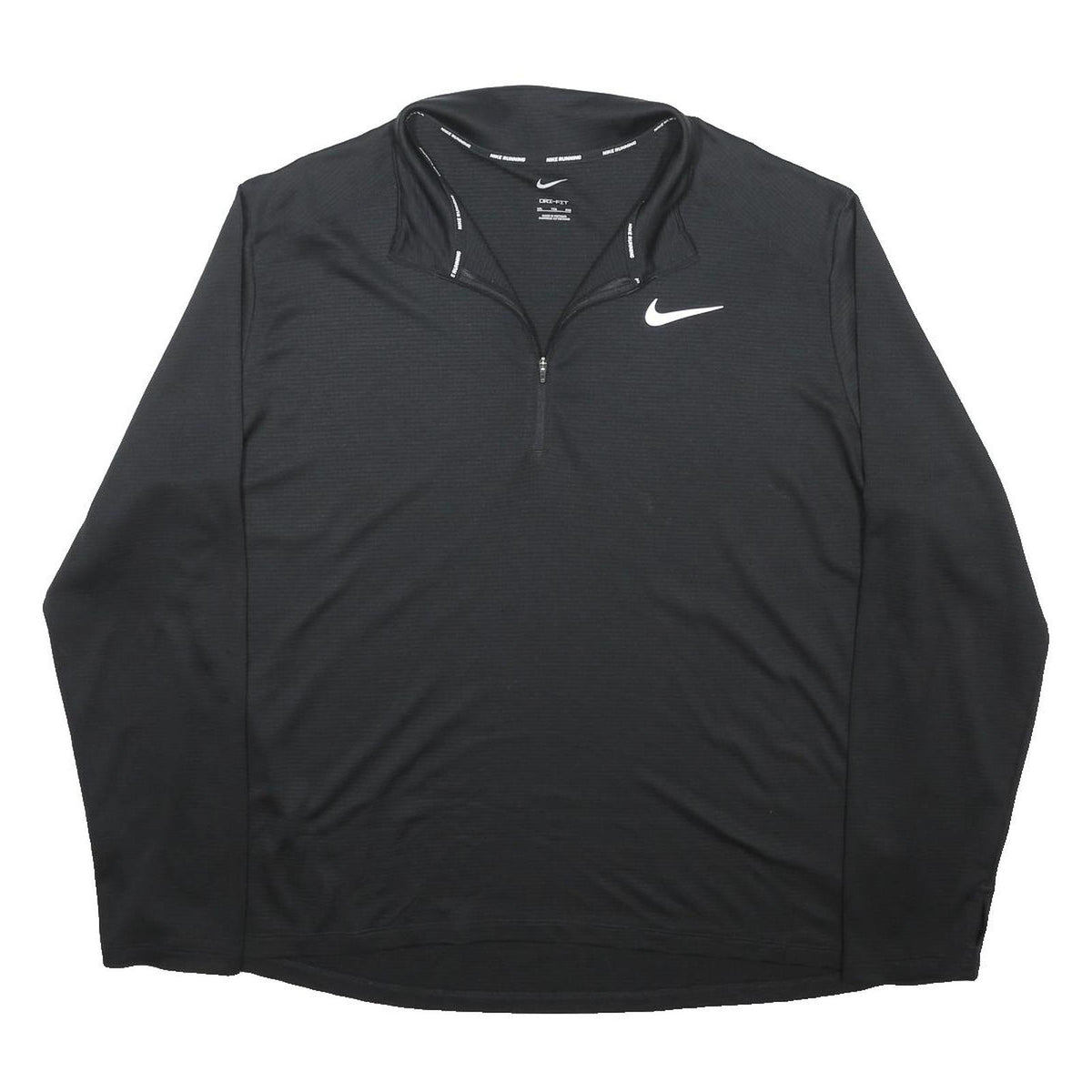 NIKE RUNNING Mens Black 1/4 Zip 2XL Sweatshirt Athletic Sportswear