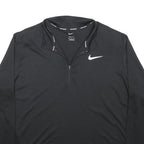 NIKE RUNNING Mens Black 1/4 Zip 2XL Sweatshirt Athletic Sportswear