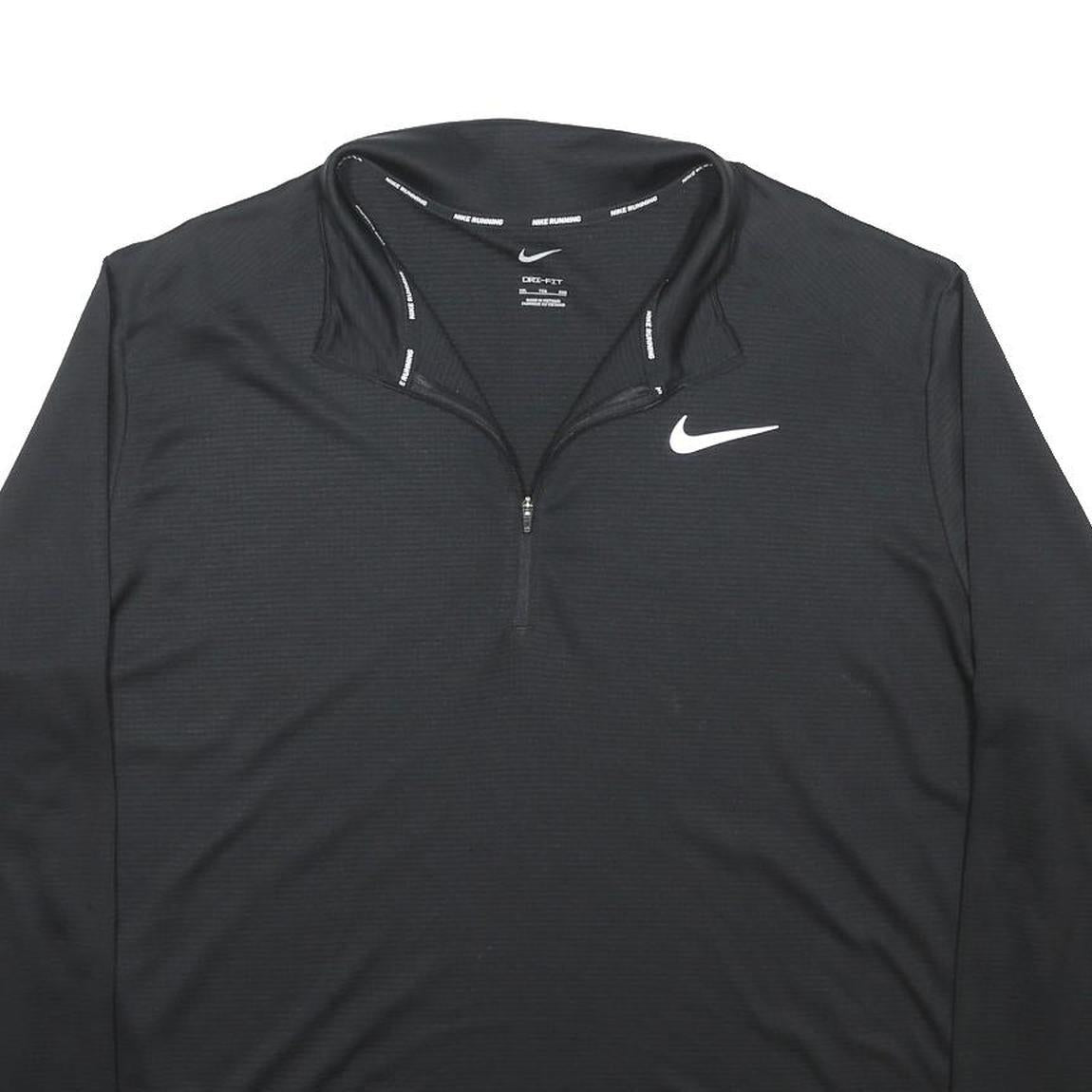 NIKE RUNNING Mens Black 1/4 Zip 2XL Sweatshirt Athletic Sportswear