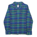 PATAGONIA Womens Blue & Green Plaid Shirt UK 6 Cotton Blend Casual Flannel Long
