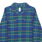 PATAGONIA Womens Blue & Green Plaid Shirt UK 6 Cotton Blend Casual Flannel Long