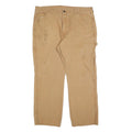 DICKIES Mens Cotton Blend Beige Relaxed Straight Trousers W38 L30 Workwear
