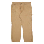 DICKIES Mens Cotton Blend Beige Relaxed Straight Trousers W38 L30 Workwear