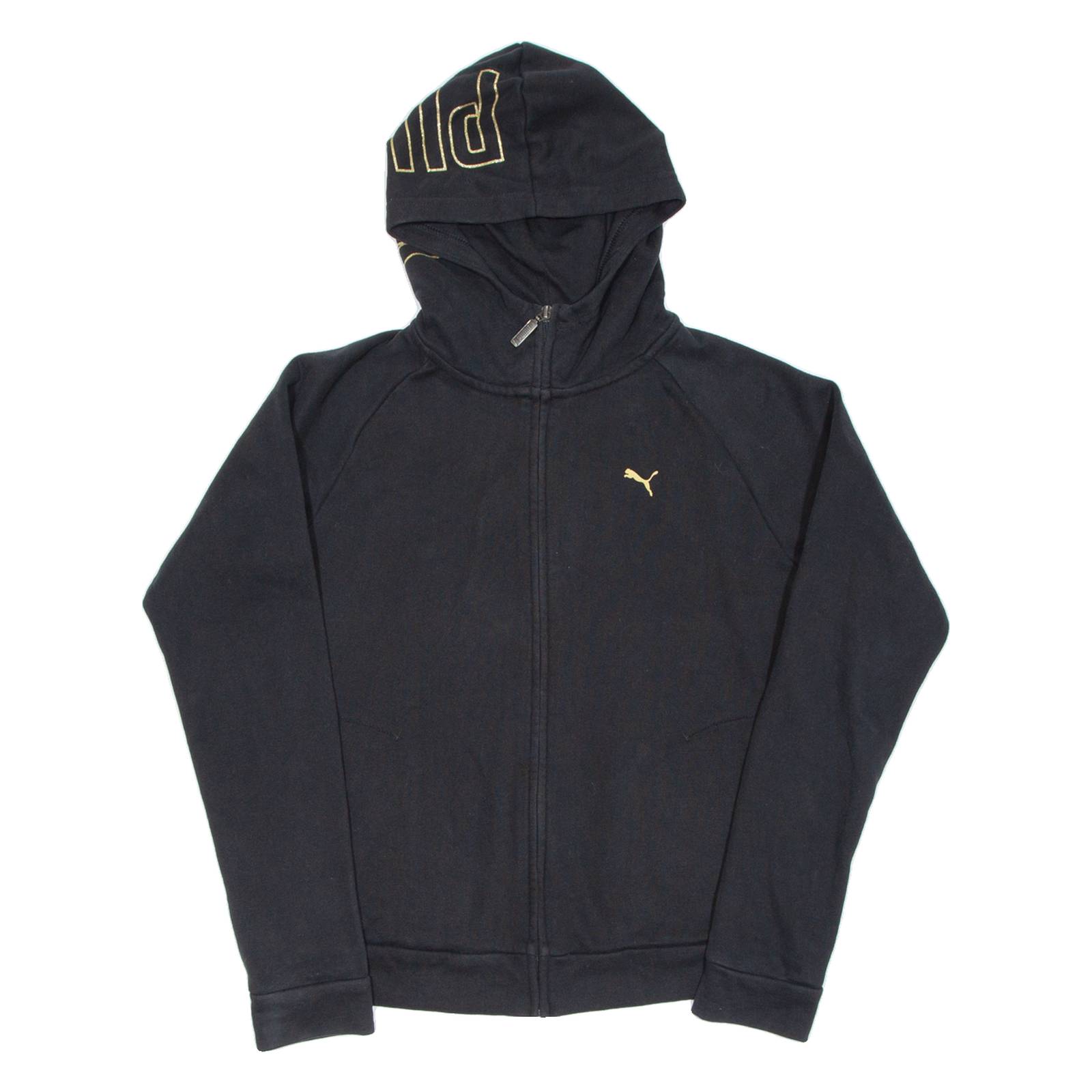 PUMA Womens Black Hoodie Full Zip M