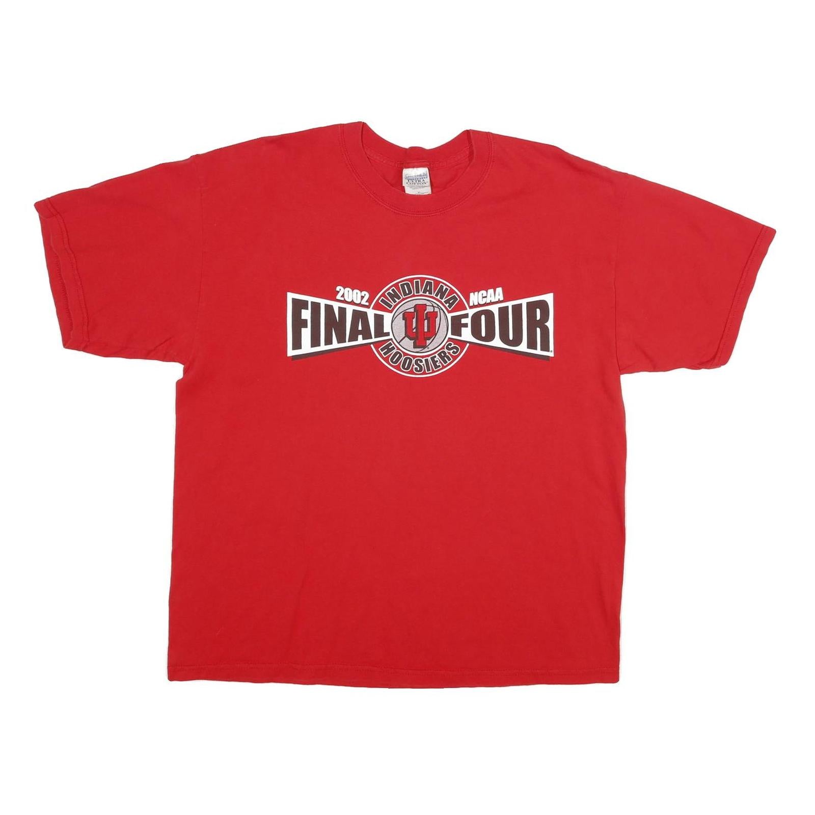 GILDAN Mens Red Indiana Hoosiers Final Four Graphic T-Shirt XL Short Sleeve Crew