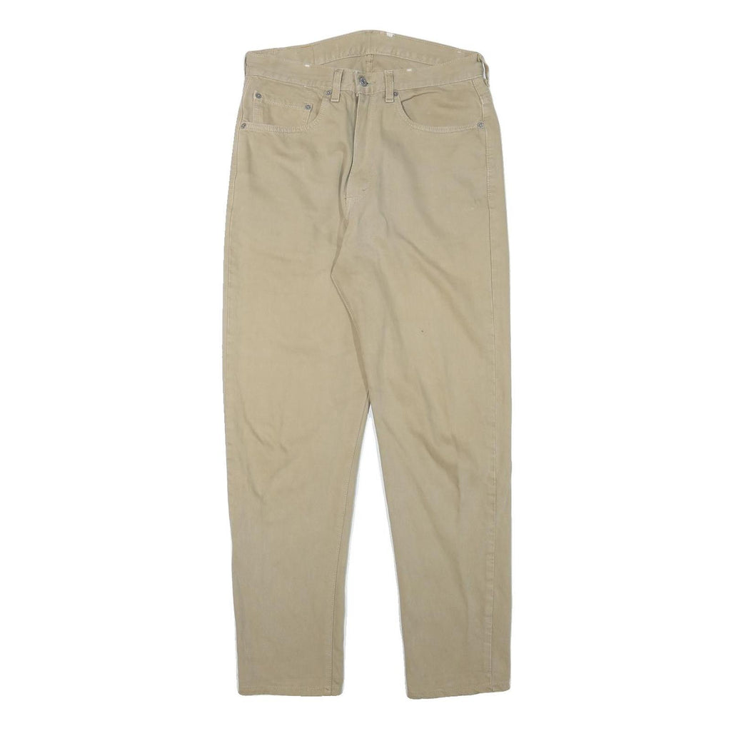 LEVI'S Mens Jeans Beige Relaxed Straight Denim W30 L29 Classic Cotton Blend Zip
