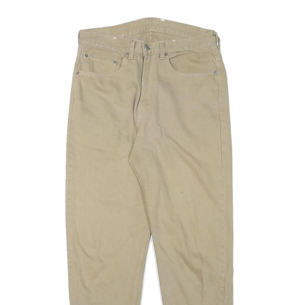 LEVI'S Mens Jeans Beige Relaxed Straight Denim W30 L29 Classic Cotton Blend Zip
