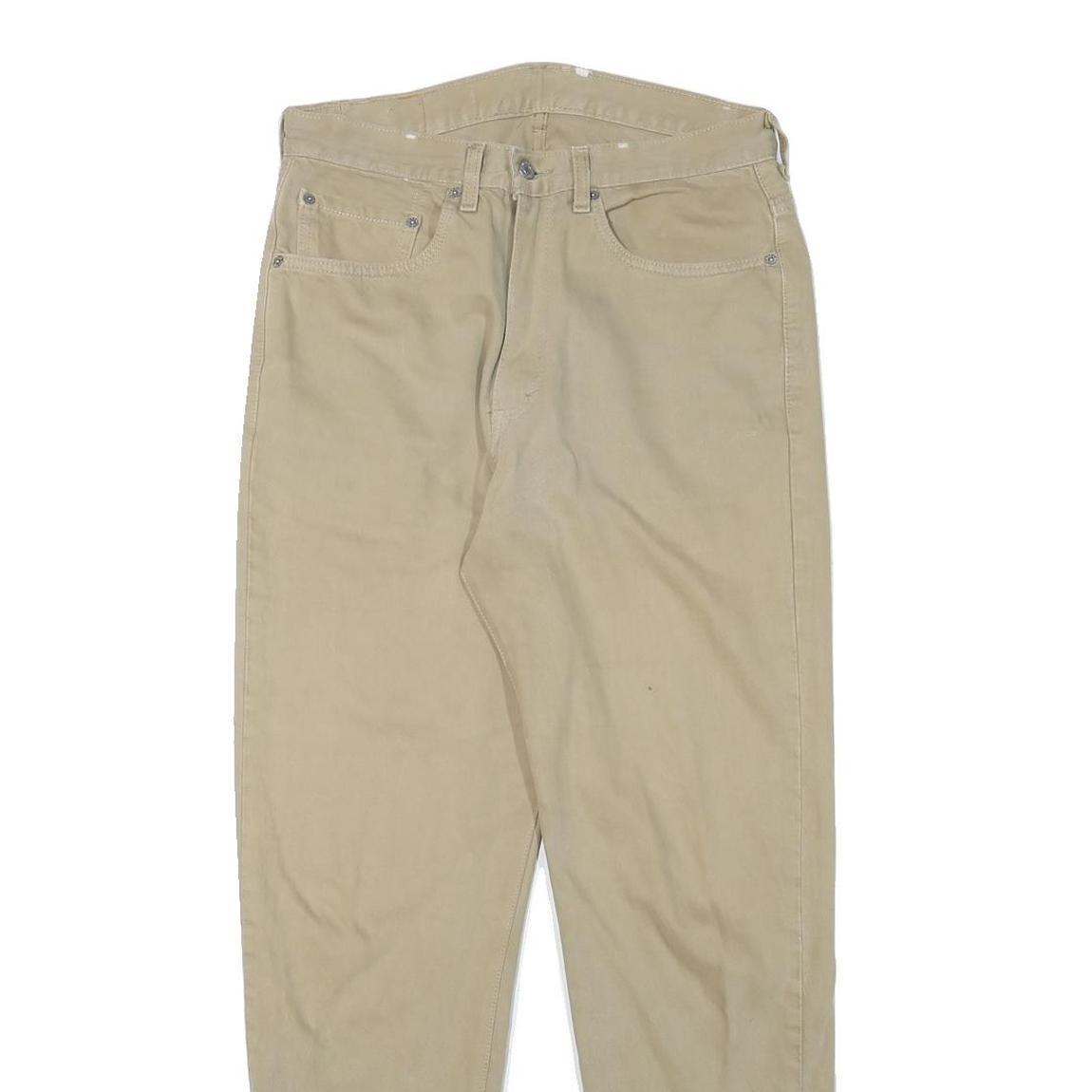 LEVI'S Mens Jeans Beige Relaxed Straight Denim W30 L29 Classic Cotton Blend Zip