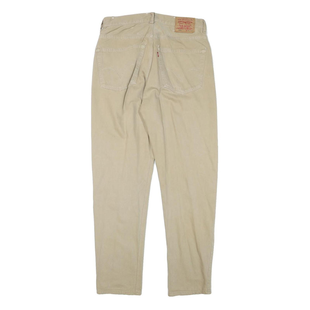 LEVI'S Mens Jeans Beige Relaxed Straight Denim W30 L29 Classic Cotton Blend Zip