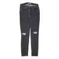 LEVI'S Womens Slim Skinny Black Denim W27 L28 Ripped Distressed Jeans Cotton
