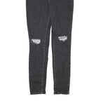 LEVI'S Womens Slim Skinny Black Denim W27 L28 Ripped Distressed Jeans Cotton