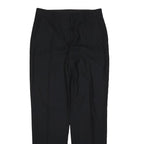 DKNY Mens Wool Blend Black Regular Straight Trousers W32 L31 Classic Fit Zip