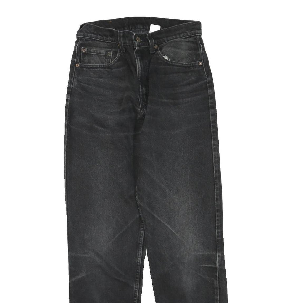 LEVI'S Womens Regular Fit Black Jeans Denim W30 L33 Classic Style Zip Closure
