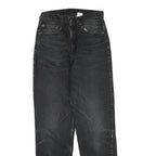 LEVI'S Womens Regular Fit Black Jeans Denim W30 L33 Classic Style Zip Closure