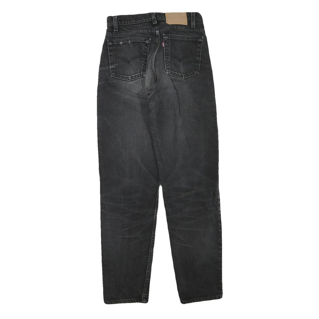 LEVI'S Womens Regular Fit Black Jeans Denim W30 L33 Classic Style Zip Closure