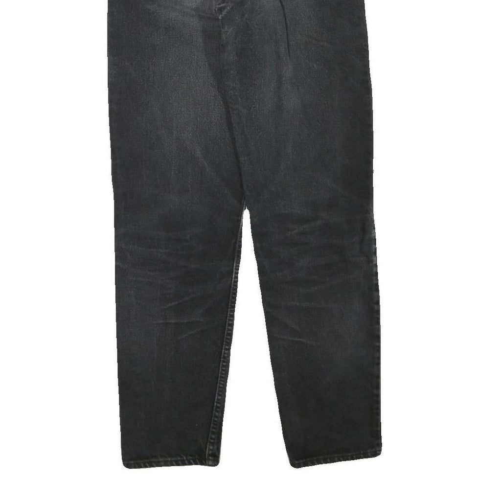 LEVI'S Womens Regular Fit Black Jeans Denim W30 L33 Classic Style Zip Closure