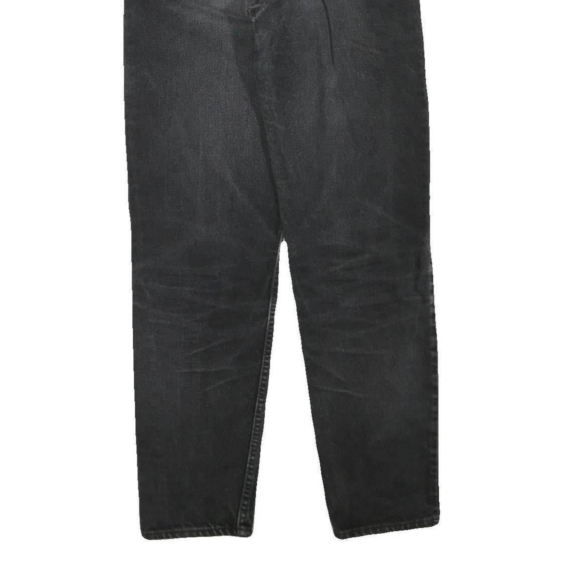 LEVI'S Womens Regular Fit Black Jeans Denim W30 L33 Classic Style Zip Closure