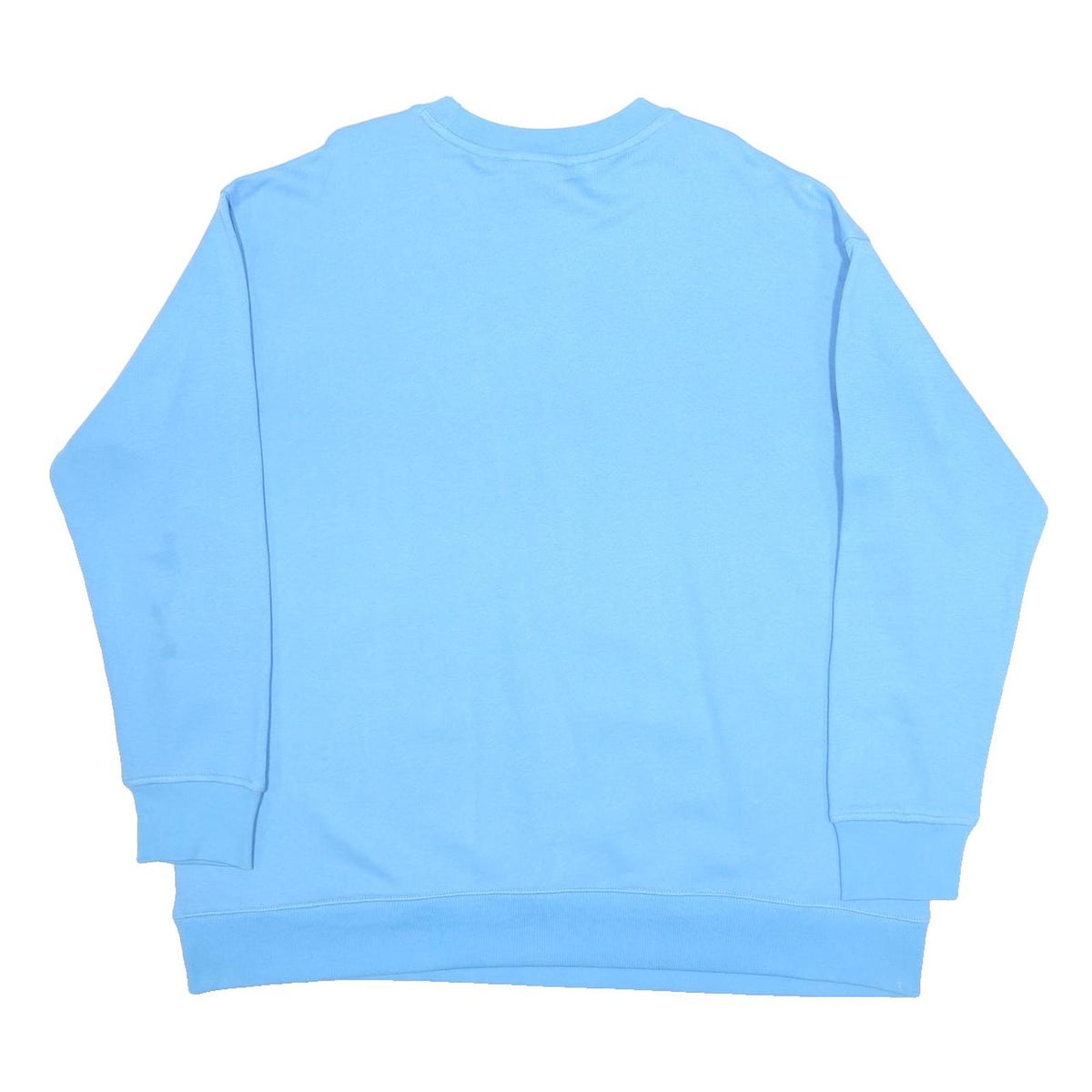 ADIDAS Womens Blue Cotton Blend Crew Neck Sweatshirt UK 24 Casual Pullover