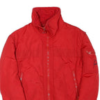 HEAD Mens Red Jacket S Polyester Blend Plain Zip Closure Casual Sport Style